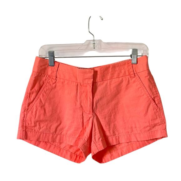 J. Crew 3" Chino Shorts Peach Orange Size 2 - Picture 1 of 7